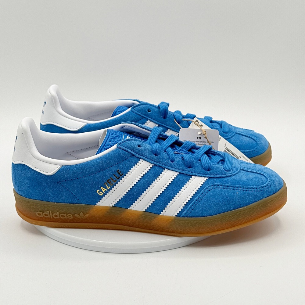 Adidas Gazelle Indoor J 'Blue Bird White Gum' / Size 5.5 Kids / JS3802